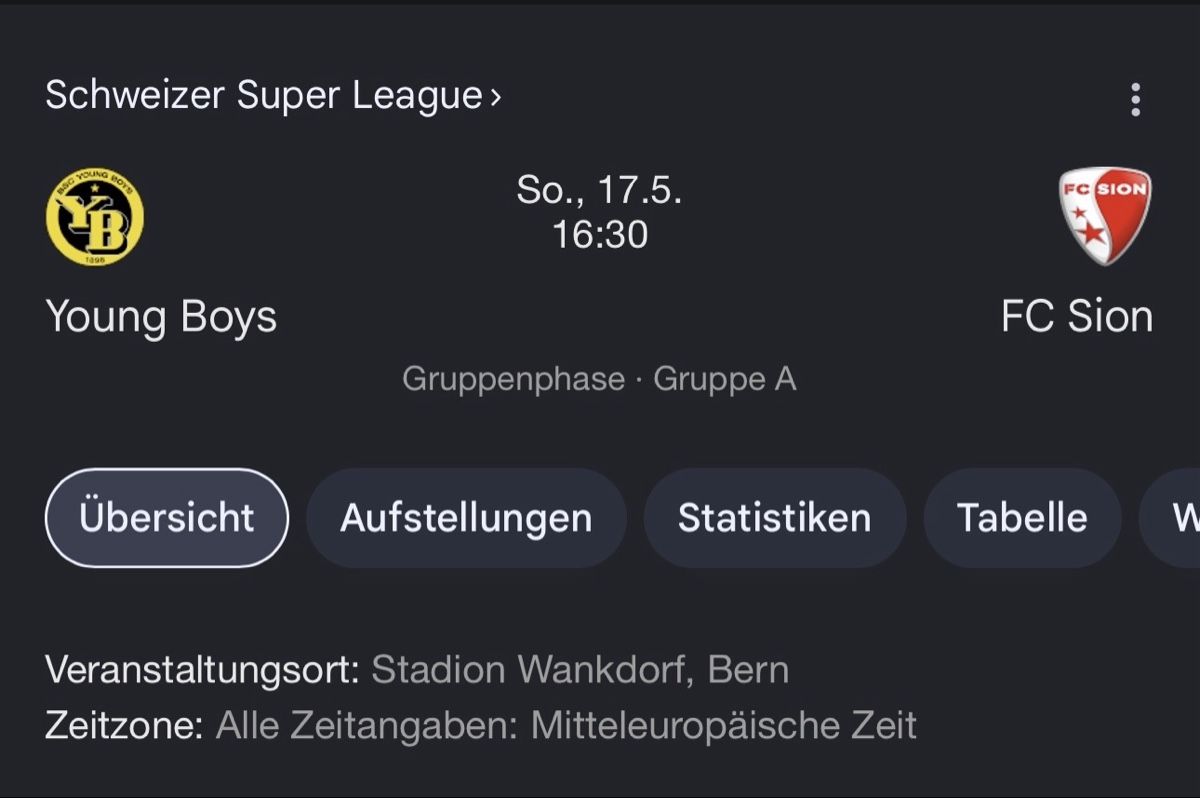 Biglietti: YB vs. Sion  – Nuovo e nell'imballaggio originale da Bern venduto da LOGAN7