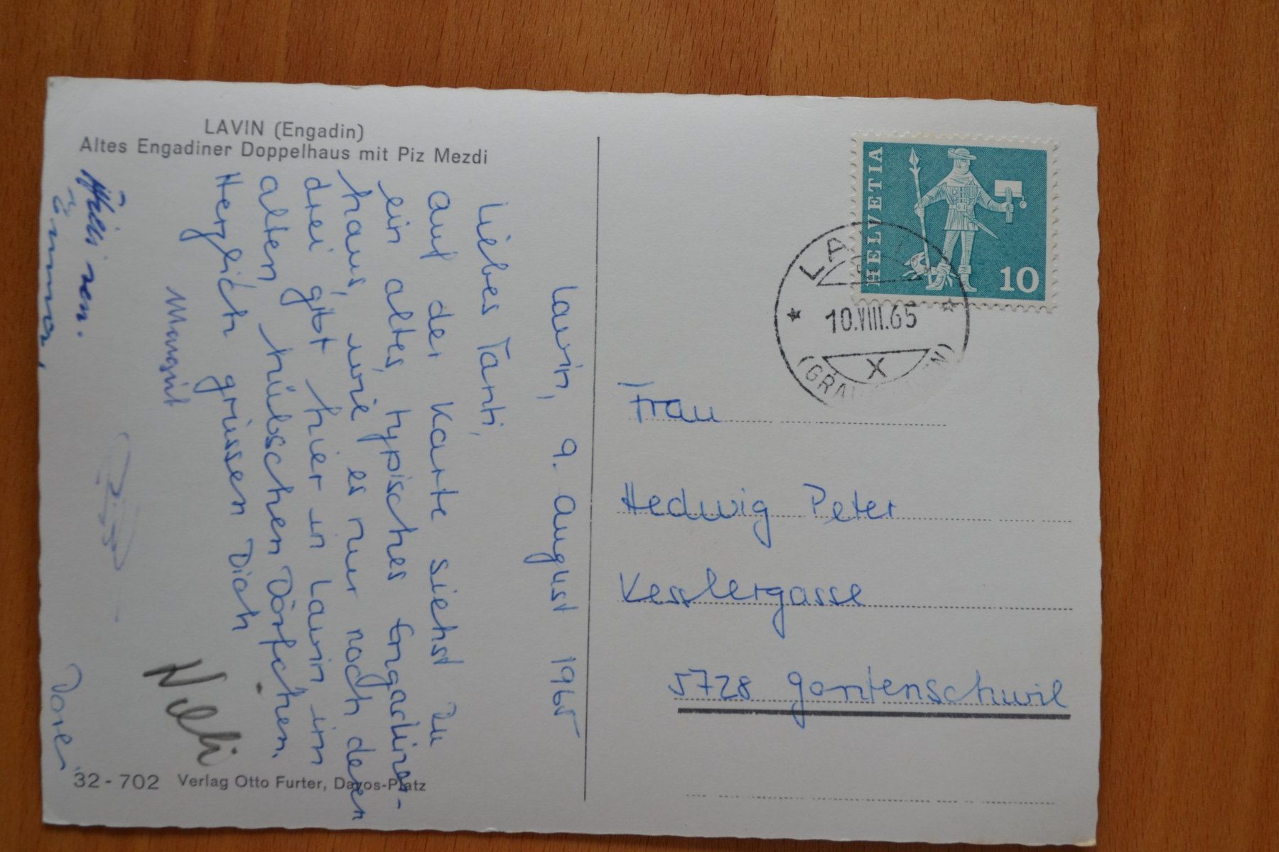 Cartoline postali: AK Lavin GR – Usato da Beinwil am See venduto da kajak55 1