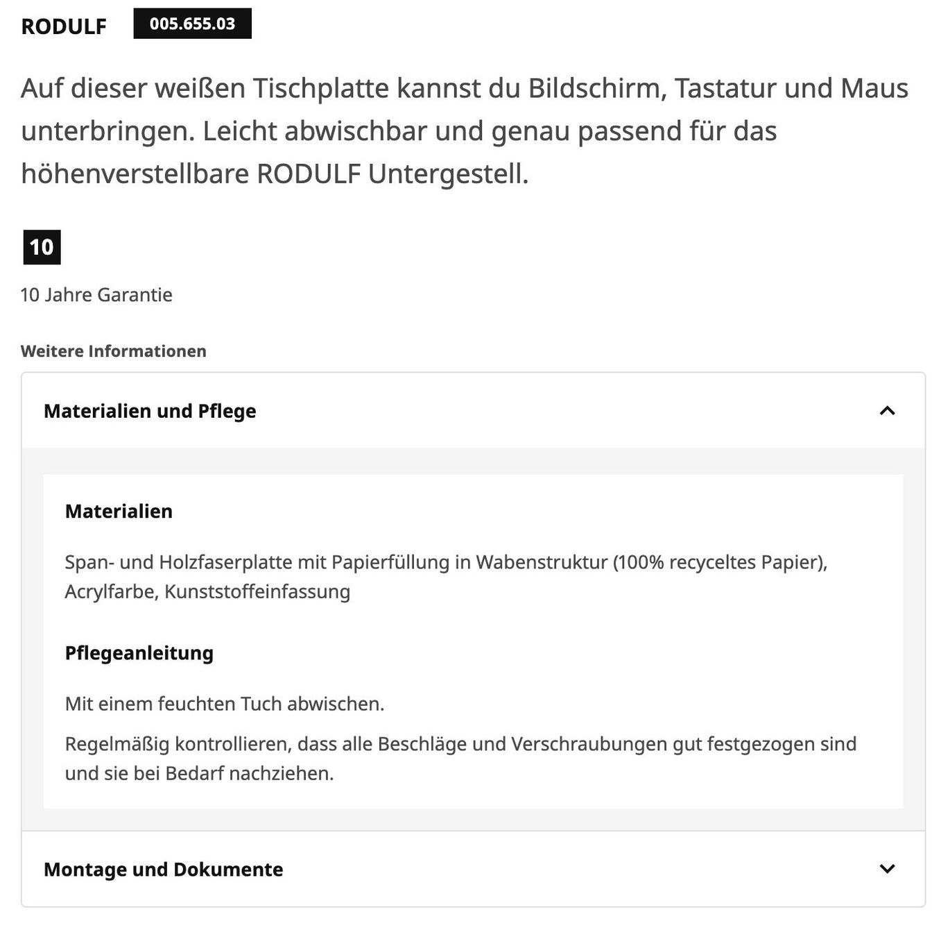 Ikea Piatti di portata: IKEA Tischplatte RODULF | 140 x 80 cm  | Grau – Usato da Scherz venduto da Neogeo5000 6