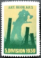 Soldatenmarke 2.WK, Artillerie Beobachter Kp 5, Wi ArtB 9