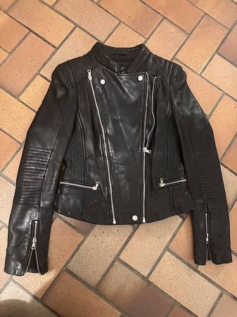 Echte Lederjacke Biker still 