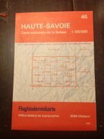 Alte Landkarte Haute-Savoie, Schweiz 1:100000, Jahr 1976