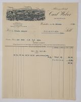 Winterthur 1909 - Aktiengesellschaft Carl Weber, Litho Brief
