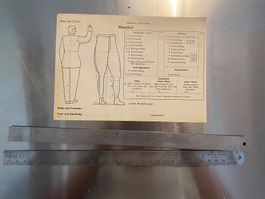 Militär Massblatt und Lineal Set