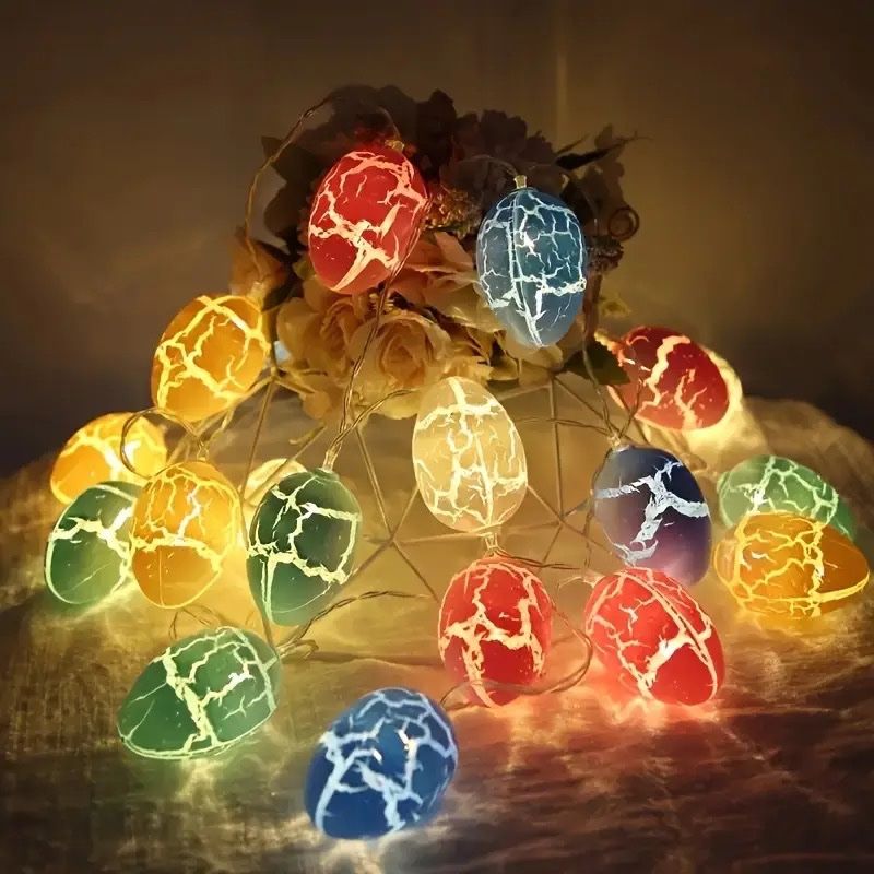 Ghirlande e barre luminose: Ostern Deko LED Lichterkette 10 LED Eier bunt – Nuovo e nell'imballaggio originale da Wettingen venduto da Chnoelleli