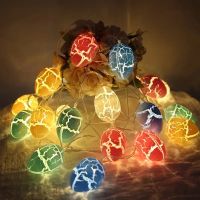 Ostern Deko LED Lichterkette 10 LED Eier bunt