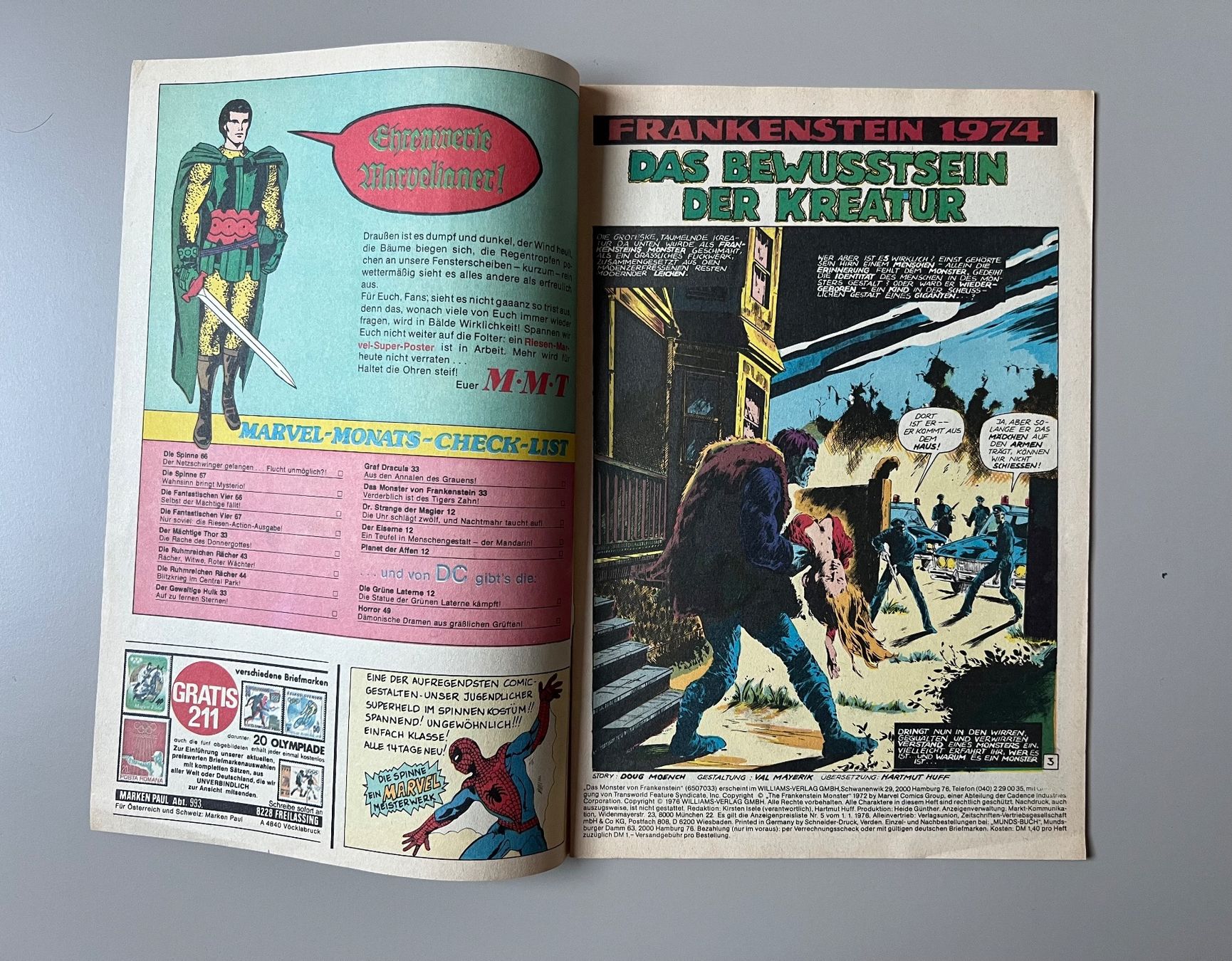 Fumetti: MARVEL COMICS: Frankenstein #33 (Williams Verlag) – Usato da Bösingen venduto da kiel_shop 1