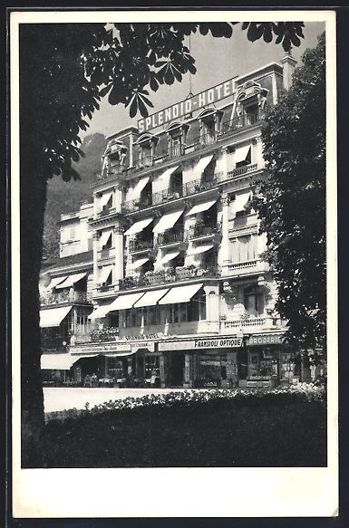 Cartoline postali: AK Montreux, Hotel Splendid – Usato da Berlin venduto da bartko-reher