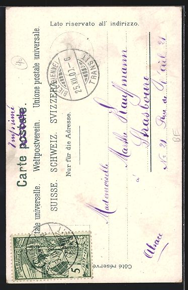 Cartoline postali: Biel, Strassenpartie mit Kirche u. Trepp – Usato da Berlin venduto da bartko-reher 1
