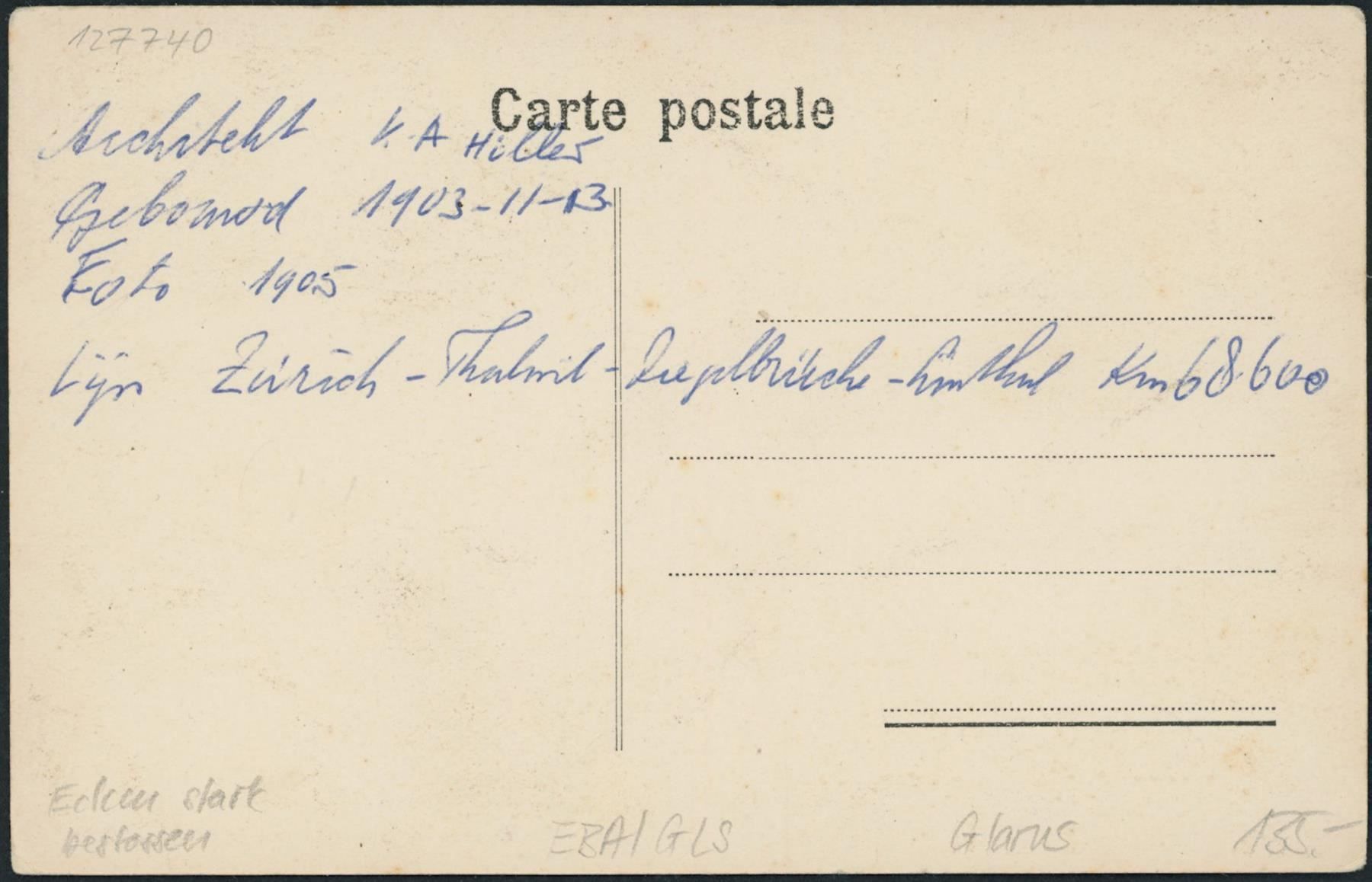 Cartoline postali: GLS Glarus - Bahnhof - Bahn – Usato da Schindellegi venduto da Jonathan77 1