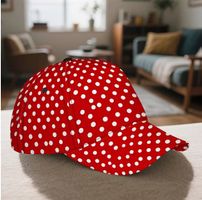 NEUES Cap rot-weiss Polka dot - 81652