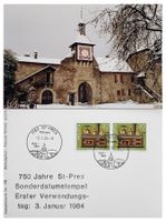 St-Prex Morges Léman Vaud Ersttagskarte Sonderstempel Post