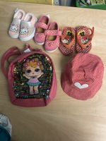 Mädchen Sommer Set: 3 Schuhe Gr. 21, Rucksack & Hut 🌸