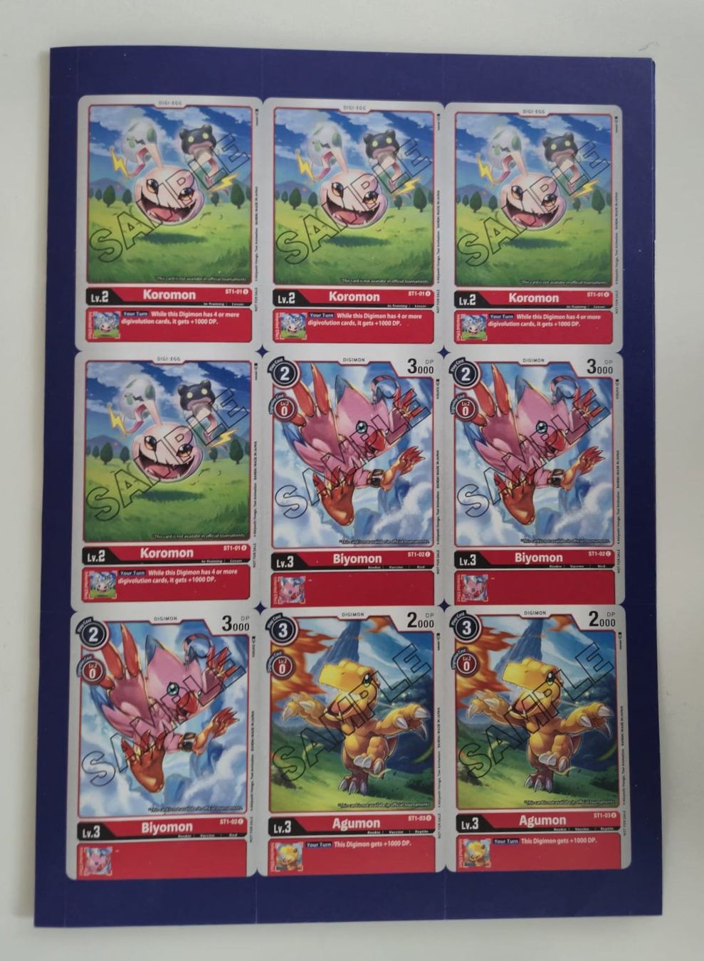 Bandai Sammelbilder & Trading cards: Digimon Perforated Demo Half-Deck Sheets (samples) 2020 EN – Neu und originalverpackt aus Biel/Bienne von DigiPok 3