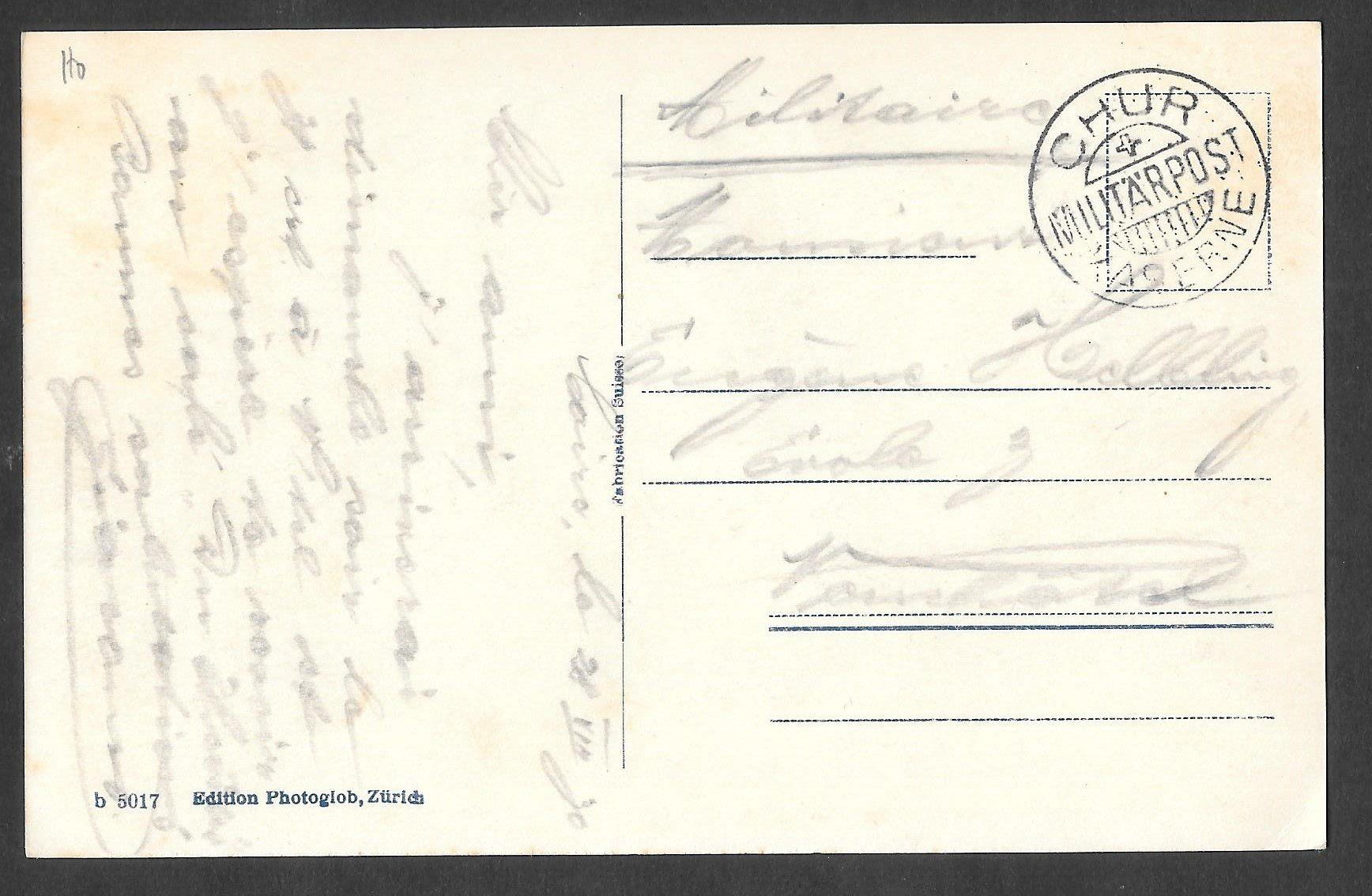Cartoline postali: Flims Waldhaus Kuranstalt Feldpoststempel – Usato da Olten venduto da clotaldi 1
