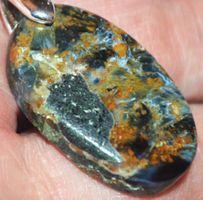 Anhänger L-5937 – Pietersit Cabochon ca. 31x18,5mm