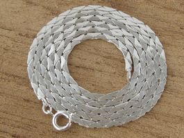 Vintage Kette Collier Silber 925 + MP / Dreiecke 79 cm