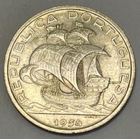 10 Escudos - Zweite Republik Portugal - 1954 (Silber .680)