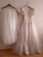 Hochzeitskleid  Gr. 36/38  mit Schleppe und Kopfschmuck