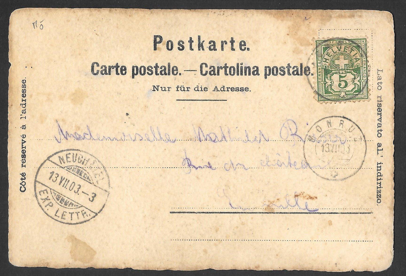 Cartoline postali: Studentenverbindung Industria Neuchâtel – Usato da Olten venduto da clotaldi 1