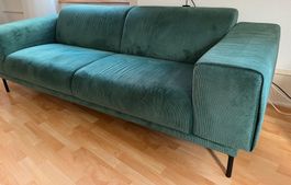 3er Sofa Smaragdgrün