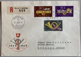 R-FDC 1949 illustriert ET BERNE, SBK 110 Fr.