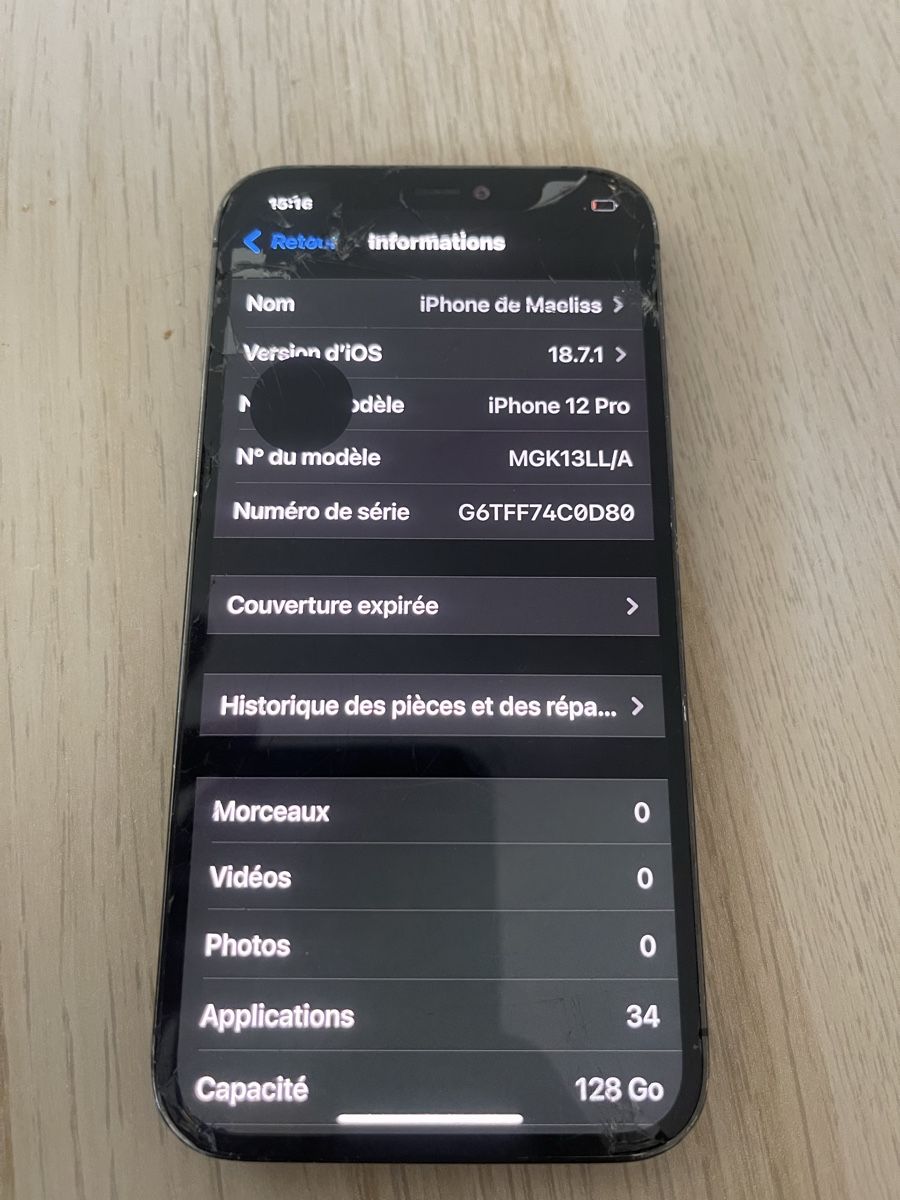 Apple Telefoni cellulari / Smartphones: IPhone 12 Pro 128gb défectueux – Difettoso da Biel/Bienne venduto da Pro.max 2