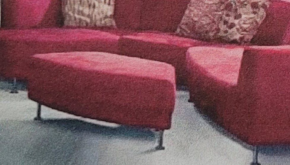 Sgabelli: Sofahocker Fusshocker Sitzhocker Polsterhocker Pouf Orange – Usato da Zürich venduto da fourpaws 3