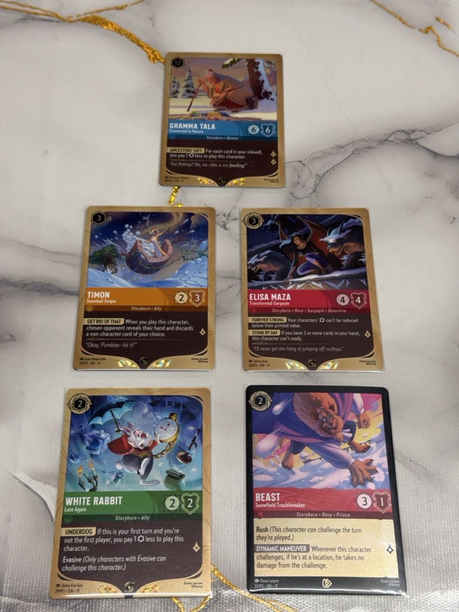 Disney Carte collezionabili: Lorcana set 11 bundle 5 cards english – Nuovo (secondo la descrizione) da Massagno venduto da pokecoach
