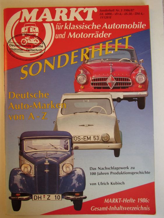 Oldtimer Markt Sonderheft Nr. 3 1986/87 | Kaufen auf Ricardo