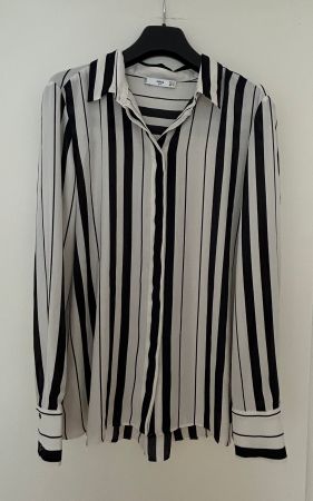 Mango Bluse, Gr. M, Schwarz/Weiss gestreift, wie neu!