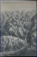 Vogelschau-AK: Rhätische Bahn Schuls-St. Moritz um 1920