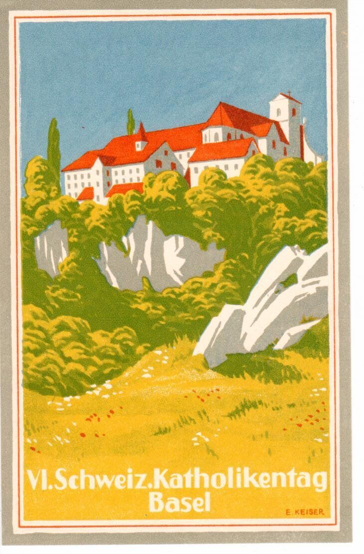 Cartoline postali: Festpostkarte - Katholikentag Basel – Usato da Wolhusen venduto da Curver9