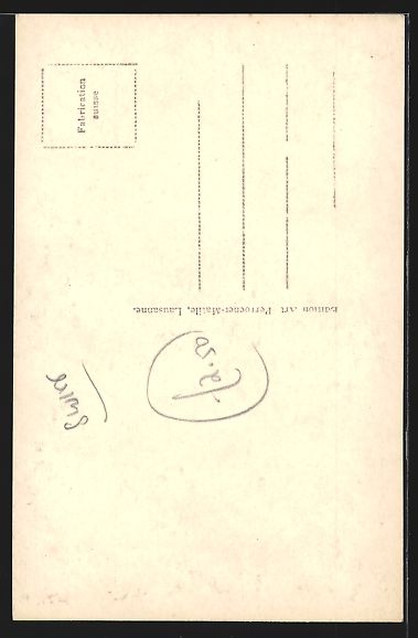 Cartoline postali: AK Morcote, Bergweg mit Blick zur Kirche – Usato da Berlin venduto da bartko-reher 1