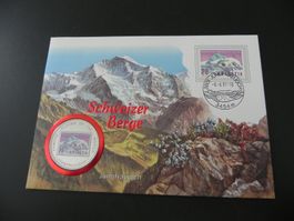 Uganda 1000 Shillings 1996 - Jungfraujoch - Münzbrief