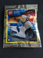 Lego City Minifigur 952001 Polizei mit Motorrad