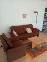 Sofa und Sessel inkl.Tisch,Teppich und Lampe