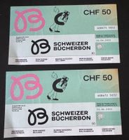 2 Schweizer Bücherbon Gutscheine je 50 CHF bis 2032 gültig