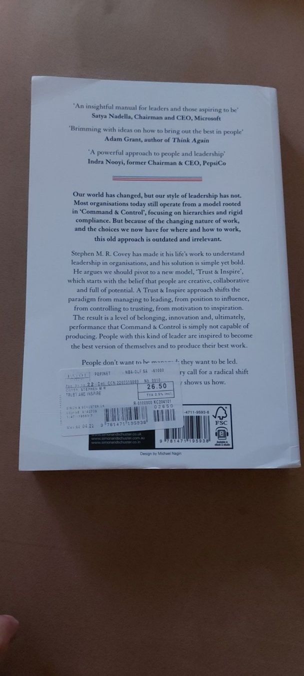 Libri: Trust & inspire neuf – Nuovo e nell'imballaggio originale da moudon venduto da jaunejaunelapinjaune 1