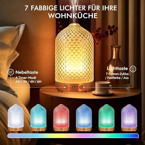 Duftöldiffusoren: aus Glas 200ML Ultraschall Aromatherapie Diffusor – Neu und originalverpackt aus Hundwil von Stallone6 2