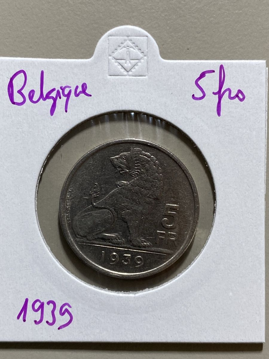 Toutes les monnaies: Belgique - 5 francs - 1939 – D'occasion à Payerne par Mike1682