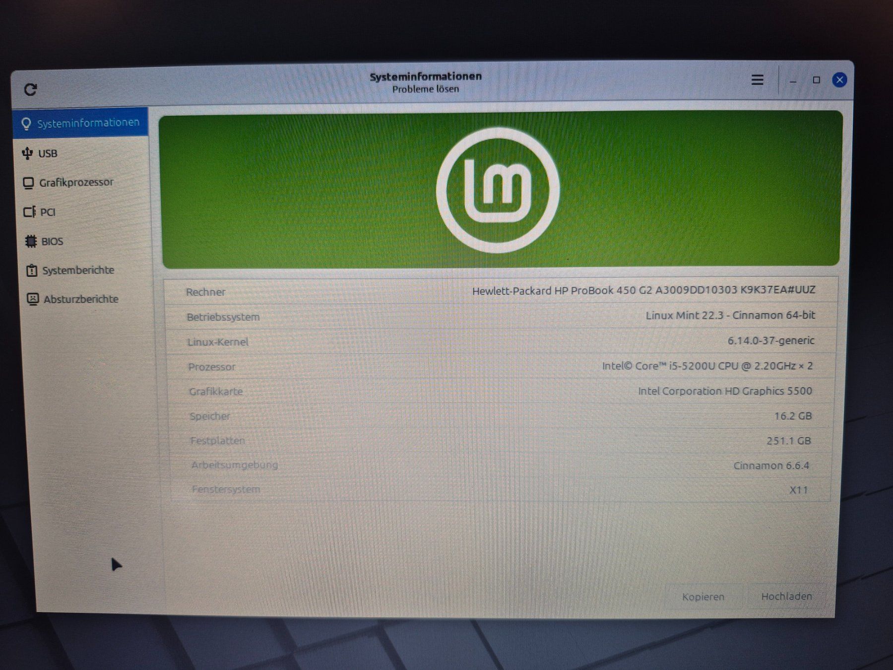 Hewlett Packard Notebooks: HP ProBook 450 G2 (Linux Mint installiert) – Gebraucht aus Tägerwilen von tur_wx6x 3