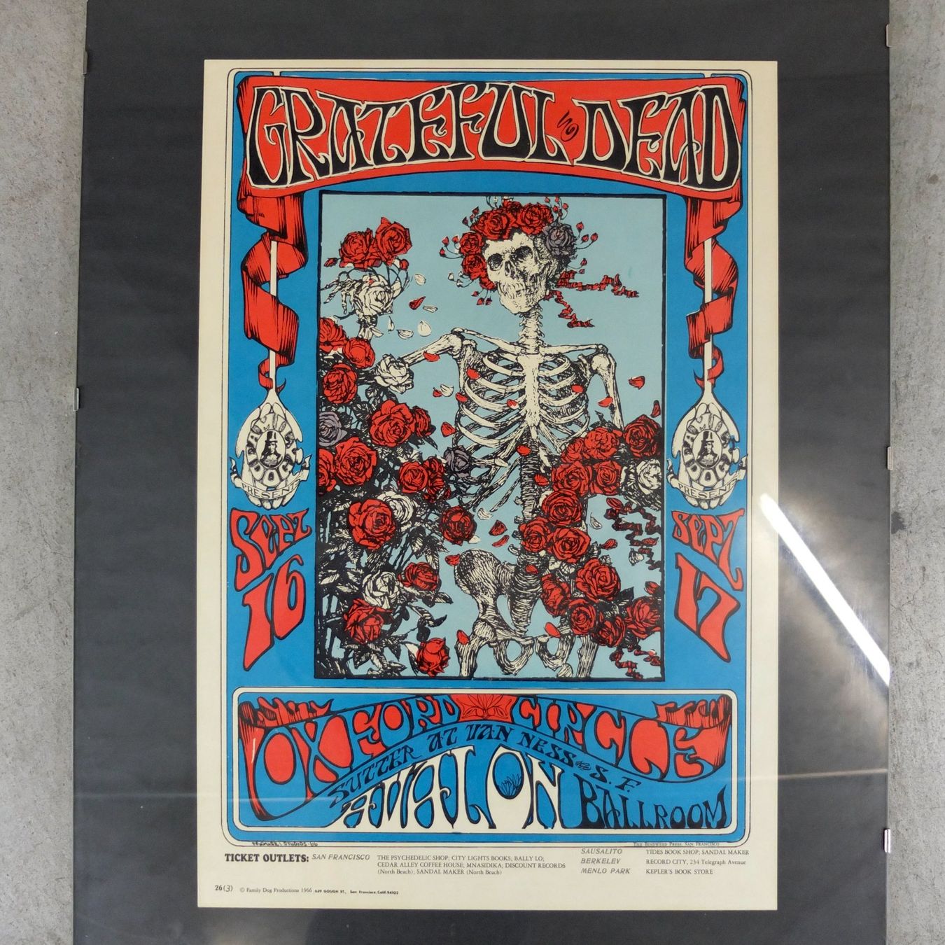 Poster & Bilder: Grateful Dead "Skull and Roses” Poster, Avalon 1966 – Gebraucht aus Basel von  2