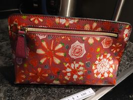 Estée Lauder Kosmetiktasche, neuwertig, pink rot mit Blumen