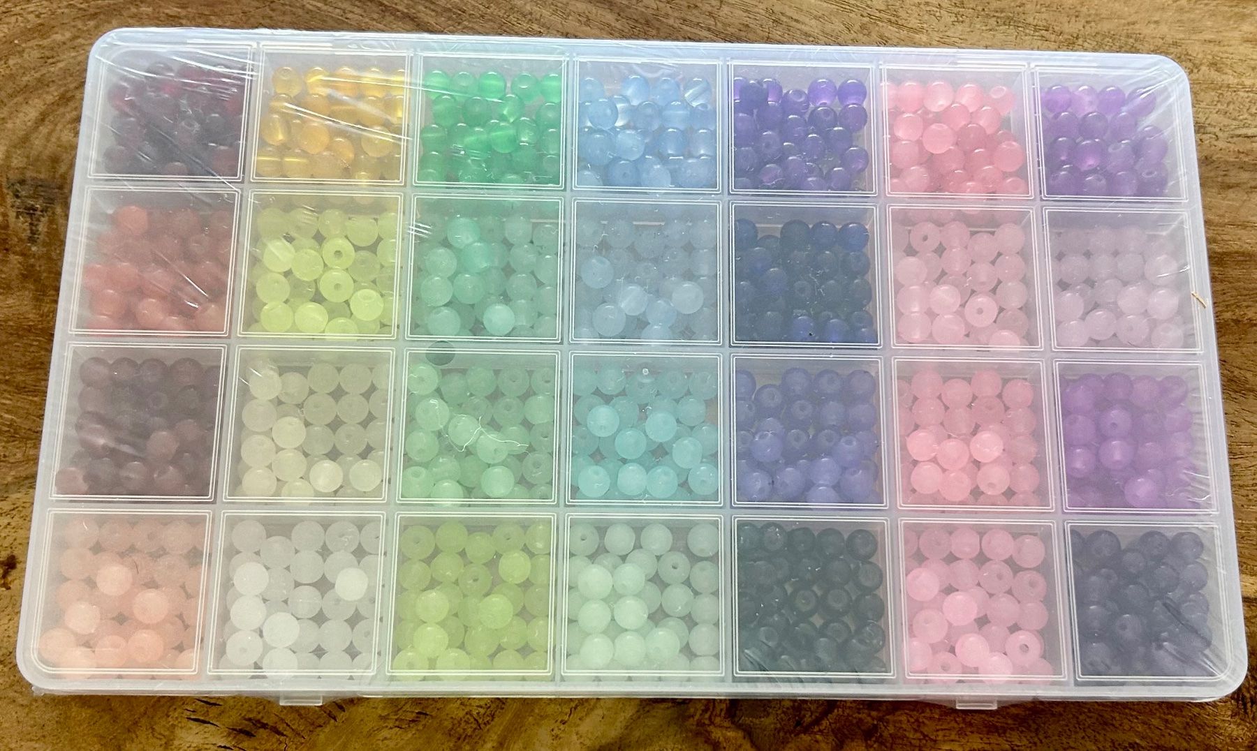 Perle (finte): Box Glasperlen 6mm, neu – Nuovo e nell'imballaggio originale da Geneve venduto da vane267