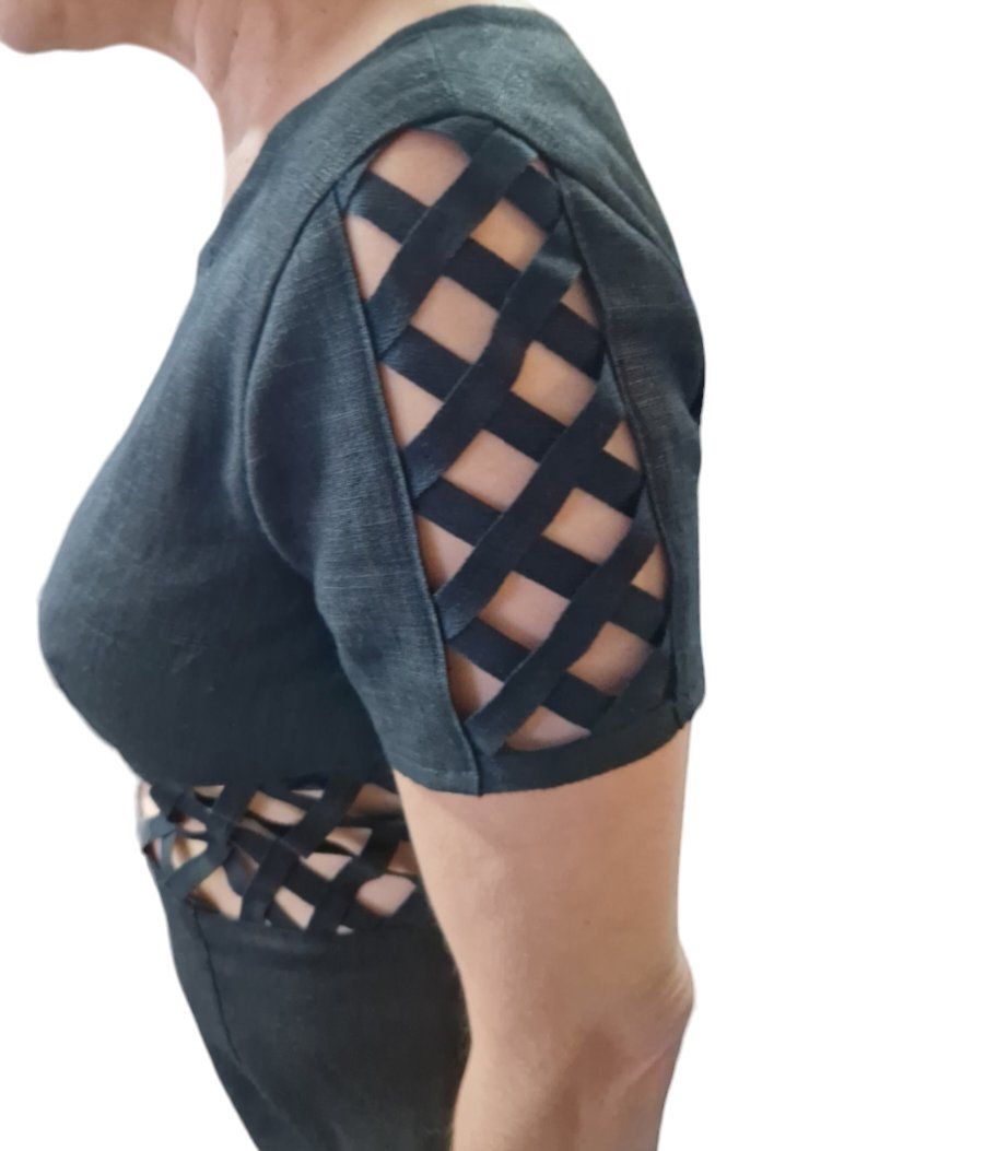 Vestiti: Robe viscose lin noir pc Unique T.38 Haute couture – Nuovo e nell'imballaggio originale da St-Imier venduto da goodber 1