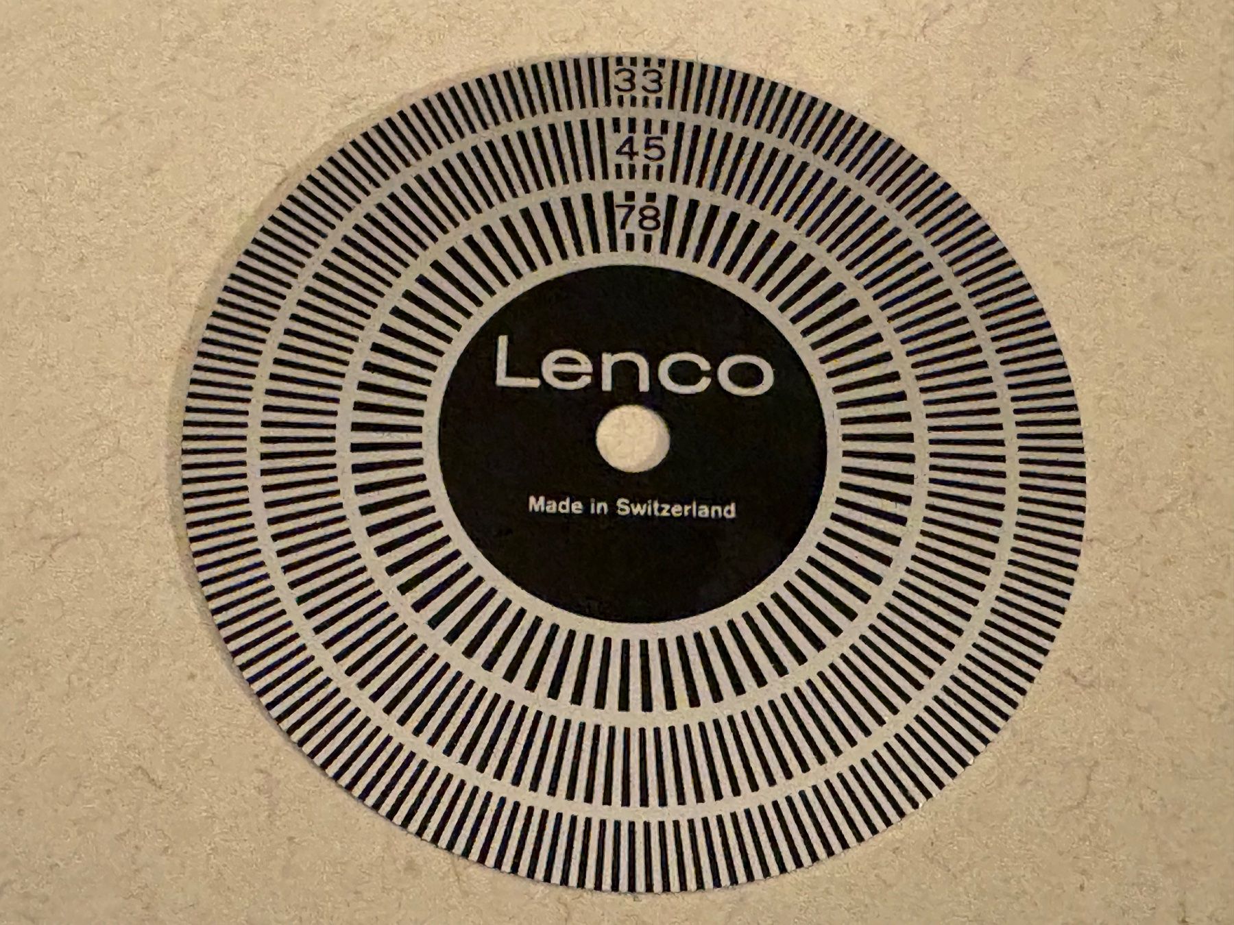 Lenco Giradischi: LENCO Stroboskopscheibe – Usato da Bern venduto da PETERIBI11