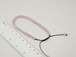Rosenquarz Stein Armband  6mm Neu und ungetragen