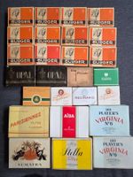 antike Zigaretten/Zigarren/Stumpen-Karton-Schachteln 50/60er
