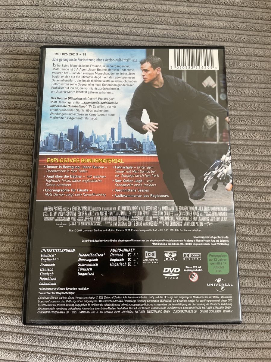 Tutti i DVDs: DVD Das Bourne Ultimatum Top Zustand – Usato da Sargans venduto da Didis 1